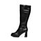 Senda/森达冬季专柜同款黑小牛皮时尚女靴N3N80DG6