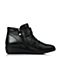 Senda/森达冬季专柜同款黑色牛皮女短靴（绒里）N3R46DD6