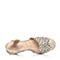 Senda/森达夏季专柜同款金色布纹羊皮女凉鞋3SL20BH6