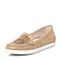 Senda/森达春季专柜同款金色布纹羊皮女单鞋3PF28AQ6