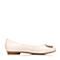 Senda/森达春季专柜同款米白色水晶山羊皮女单鞋3PX22AQ6