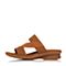 Senda/森达夏季专柜同款时尚舒适休闲坡跟女拖鞋G3G03BT7