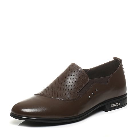 Senda/森达夏季专柜同款时尚英伦牛皮革商务正装男鞋1SJ01BA7