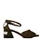 Senda/森达夏季专柜同款时尚休闲甜美绣花绒面粗跟女凉鞋3QA23BL7