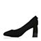 Senda/森达秋季新款专柜同款优雅女单鞋方头粗高跟3CJ20CQ7