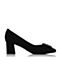 Senda/森达秋新款专柜同款优雅女单鞋尖头闪钻粗高跟3CP20CQ7