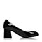 Senda/森达秋季专柜同款气质女单鞋方头粗高跟VBZ02CQ7