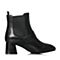 Senda/森达冬季新款专柜同款气质女皮短靴方头粗跟VBL45DD7