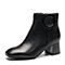 Senda/森达冬季专柜同款时尚优雅女短靴中粗跟VBL40DD7