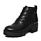Senda/森达冬季新款专柜同款女皮短靴厚底粗跟马丁靴3FM10DD7