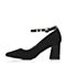 Senda/森达秋季新款专柜同款性感女单鞋尖头粗高跟VEX01CQ7