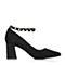 Senda/森达秋季新款专柜同款性感女单鞋尖头粗高跟VEX01CQ7