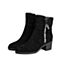 Senda/森达冬季新款专柜同款时尚休闲女短靴粗高跟VFB40DD7