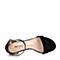 Senda/森达夏季新款专柜同款一字带女粗高跟凉鞋VBU30BL8