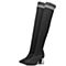 Senda/森达冬季新款专柜同款针织粗高跟女长筒靴袜靴VKO80DC8