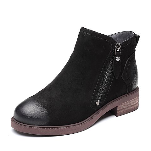 Senda/森达冬季新款专柜同款韩版潮流女休闲短靴4FG01DD8