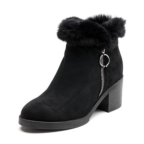 Senda/森达冬季新款专柜同款时尚甜美气质女短靴VQL42DD8