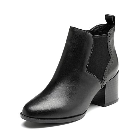 Senda/森达冬季新款专柜同款时尚气质女切尔西短靴VPQ40DD8