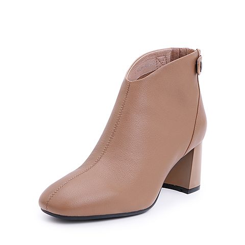 Senda/森达冬季新款专柜同款欧美街头休闲女短靴4GL01DD8