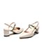 森达夏季新款专柜同款时尚欧美粗高跟女凉鞋4JZ10BH9
