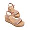 森达夏季新款专柜同款时尚休闲坡跟女凉鞋4KH01BL9