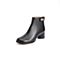 森达2020冬季新款专柜同款简约素面休闲粗跟女短靴4OG01DD0