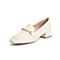 森达2021春季新品商场同款通勤石头纹羊皮革女皮单鞋3RT02AM1