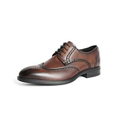 森达2021春季新款商场同款英伦布洛克款式商务男皮鞋1RI08AM1