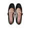 森达2021春季新款商场同款简约玛丽珍通勤粗跟女单鞋3DH01AQ1