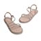 森达2021夏季新款商场同款简约时尚半圆条平底休闲女凉鞋4D230BL1