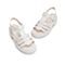 森达2021夏季新款简约石头纹清爽粗跟休闲女凉鞋Z1202BL1