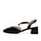 森达2021夏季新款商场同款石头纹简约休闲粗跟女凉鞋4WF02BH1