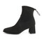 森达时尚弹力靴女2022冬季新款商场同款潮流粗跟休闲短靴SFN01DD2