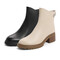 森达气质时装靴女2022冬季新款时尚潮流粗跟休闲短靴ZT639DD2