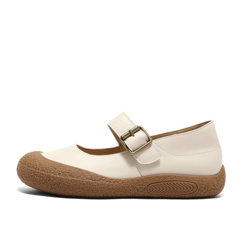 森达杏仁曲奇女款2025春季新款商场同款舒适平底勃肯鞋XJX02AM5