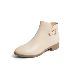 森达时装靴女2025冬新商场同款潮流休闲短靴4T647DD5