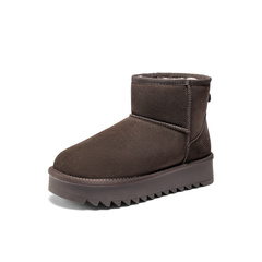 森达雪地靴女2025冬季新款舒适保暖东北休闲短靴ZTI57DD5