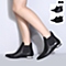 STACCATO/思加图冬季专柜同款女士黑色打蜡胎牛皮/黑色常用橡筋女皮靴9OI02DD3
