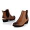 STACCATO/思加图冬季棕色油蜡小牛皮/啡色常用橡筋女皮靴9GV17DD3