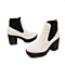 STACCATO/思加图冬季白色软牛皮/黑色常用橡筋女皮靴9QD01DD3