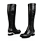 STACCATO/思加图冬季专柜同款女士黑色打蜡胎牛皮女皮靴EJE02DG4