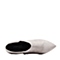 STACCATO/思加图秋季专柜同款浅灰色羊绒面皮/银色合成革女皮鞋9AT35CM4