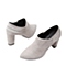 STACCATO/思加图秋季专柜同款浅灰色羊绒面皮/银色合成革女皮鞋9AT35CM4