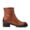STACCATO/思加图冬季专柜同款棕色荔纹胎牛皮女皮靴EA586CD4