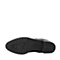 STACCATO/思加图冬季黑色打蜡胎牛皮/黑色常用橡筋女皮靴9SM01CD4