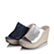 STACCATO/思加图夏季专柜同款银色贴膜羊皮/羊绒面皮女鞋9DZ41BT4
