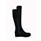 STACCATO/思加图冬季专柜同款黑色羊绒面皮女皮靴（绒里）9SI02DG4