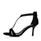 STACCATO/思加图夏季专柜同款女士黑色羊绒面皮女皮凉鞋9LP14BL4