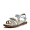 STACCATO/思加图童鞋专柜同款夏季银色羊皮女小童凉鞋时尚凉鞋93557