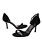 STACCATO/思加图夏季专柜同款黑色羊绒面皮女凉鞋9LP17BL4
